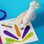 Stylo d'impression 3D Griffe de chat, rechargeable par USB, basse température, pour enfants, graffiti 3D, Vert menthe, Rose Sakura