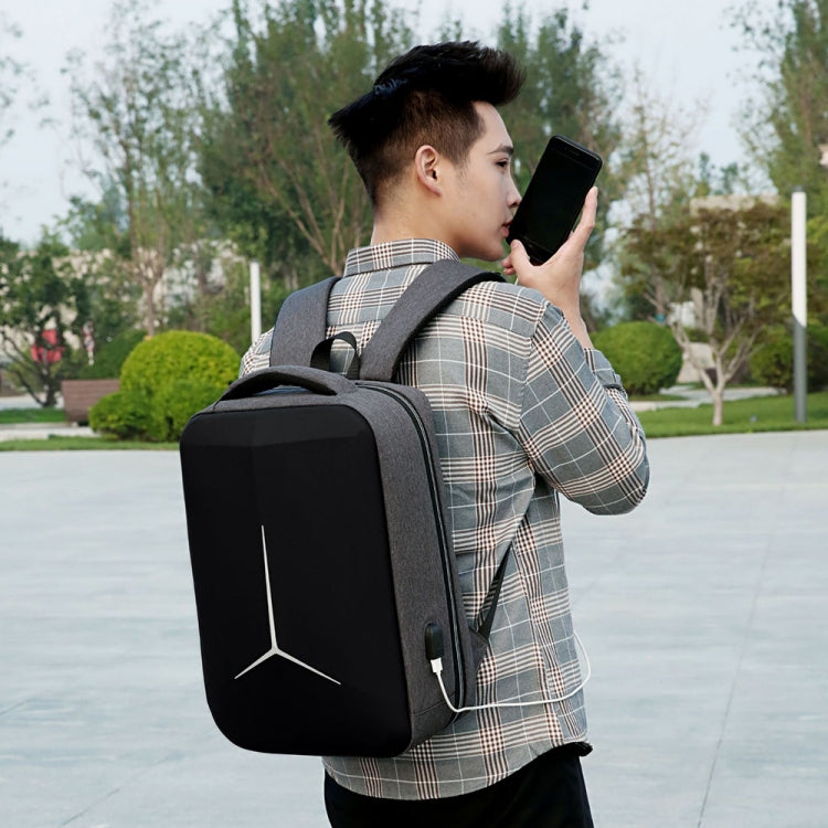 Sac à dos d'affaires sportif multifonction étanche pour ordinateur portable avec port USB, 15 pouces, 17 pouces