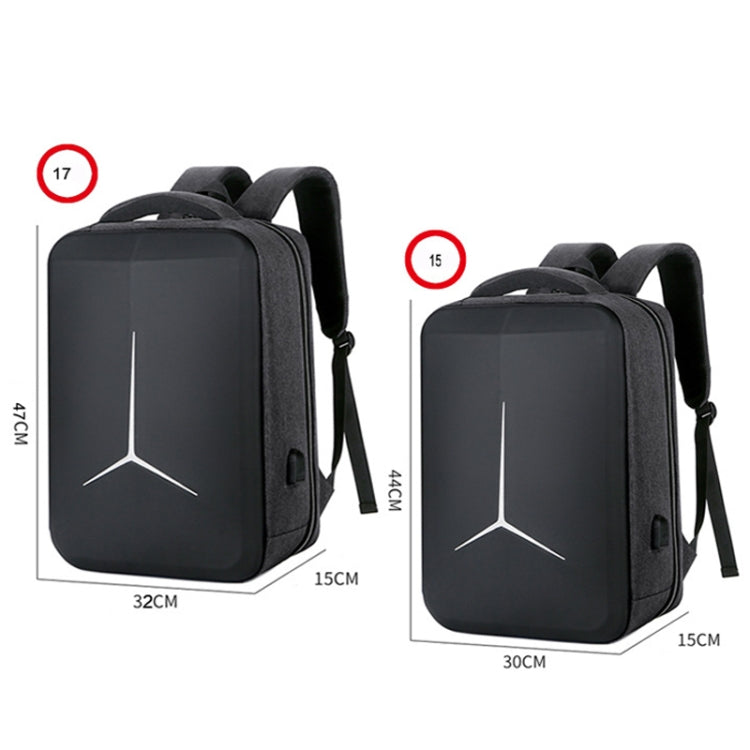 Sac à dos d'affaires sportif multifonction étanche pour ordinateur portable avec port USB, 15 pouces, 17 pouces
