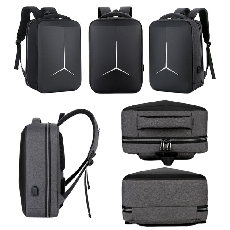Sac à dos d'affaires sportif multifonction étanche pour ordinateur portable avec port USB, 15 pouces, 17 pouces