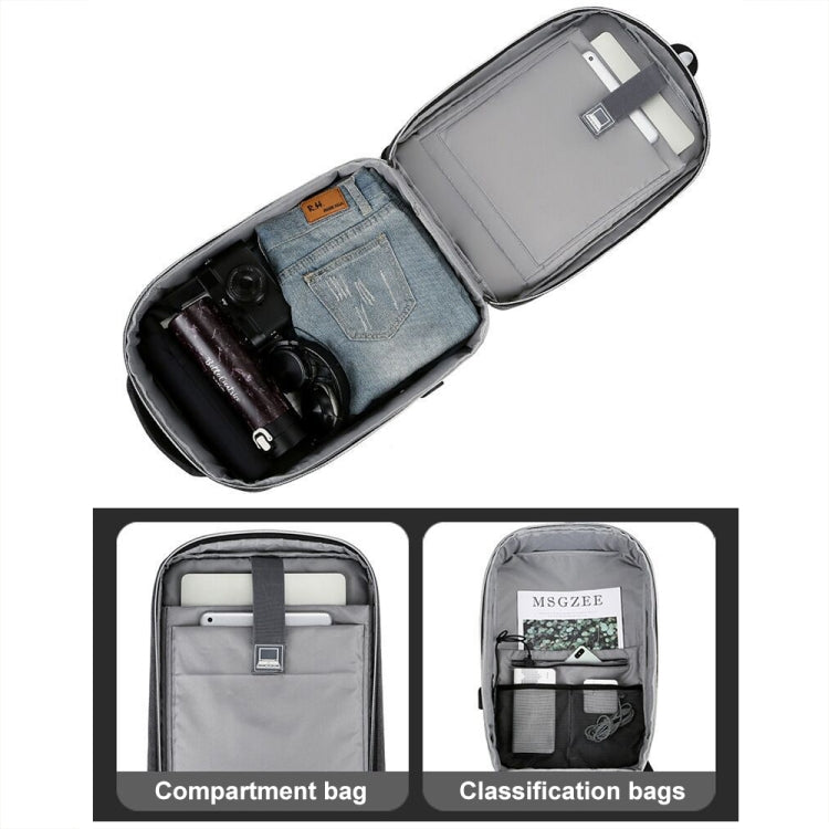 Sac à dos d'affaires sportif multifonction étanche pour ordinateur portable avec port USB, 15 pouces, 17 pouces