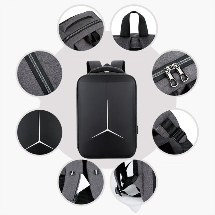 Sac à dos d'affaires sportif multifonction étanche pour ordinateur portable avec port USB, 15 pouces, 17 pouces