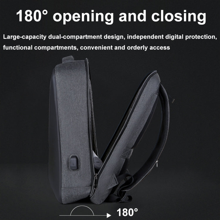 Sac à dos antivol à grande capacité avec serrure à code et port USB, 16 pouces
