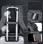 Sac à dos antivol à grande capacité avec serrure à code et port USB, 16 pouces