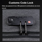 Sac à dos antivol à grande capacité avec serrure à code et port USB, 16 pouces