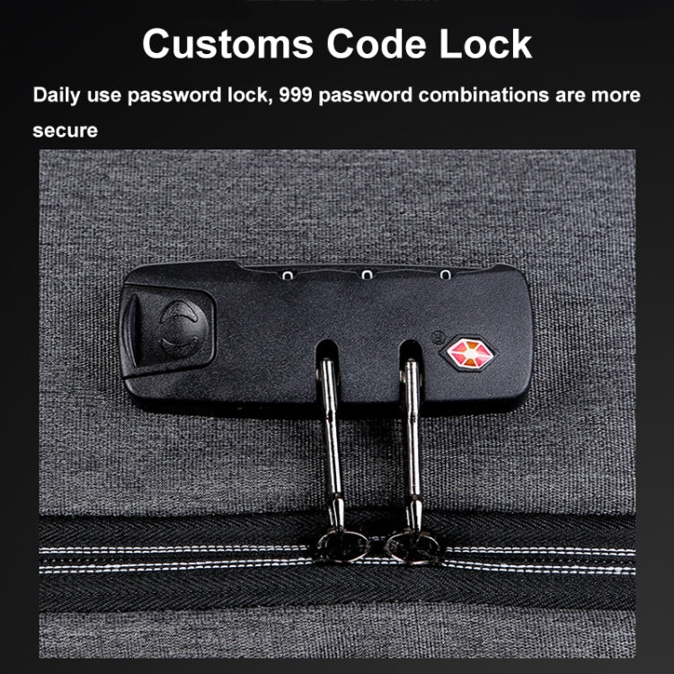 Sac à dos antivol à grande capacité avec serrure à code et port USB, 16 pouces