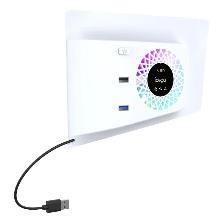 Cache de ventilateur de refroidissement à contrôle de température ipega PG-P5S019 + hub USB avec lumières RGB, ipega PG-P5S019