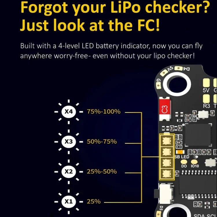 Baromètre Lipo 3-6S pour drone RC, ESC 4-en-1 SpeedyBee BLS 50A