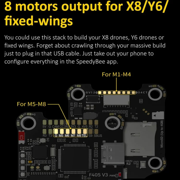 Baromètre Lipo 3-6S pour drone RC, ESC 4-en-1 SpeedyBee BLS 50A