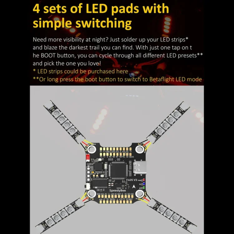 Baromètre Lipo 3-6S pour drone RC, ESC 4-en-1 SpeedyBee BLS 50A