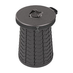 Toilette portable escamotable multifonctionnelle d'extérieur en voiture, tabouret pliant épaissi, 50cm (Noir)