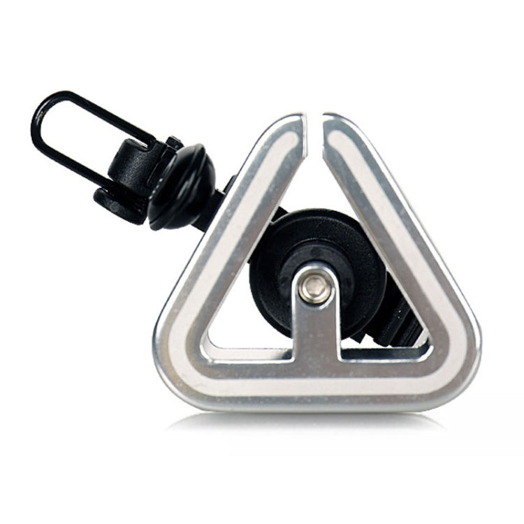 Sonnette universelle pour VTT N+1, sonnette triangulaire en cuivre, anneau clip noir, anneau clip argent, bande en caoutchouc noire, bande en caoutchouc argent