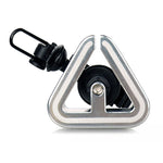 Sonnette universelle pour VTT N+1, sonnette triangulaire en cuivre, anneau clip noir, anneau clip argent, bande en caoutchouc noire, bande en caoutchouc argent