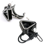 Sonnette universelle pour VTT N+1, sonnette triangulaire en cuivre, anneau clip noir, anneau clip argent, bande en caoutchouc noire, bande en caoutchouc argent