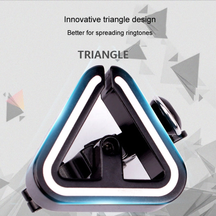 Sonnette universelle pour VTT N+1, sonnette triangulaire en cuivre, anneau clip noir, anneau clip argent, bande en caoutchouc noire, bande en caoutchouc argent
