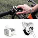 Sonnette universelle pour VTT N+1, sonnette triangulaire en cuivre, anneau clip noir, anneau clip argent, bande en caoutchouc noire, bande en caoutchouc argent
