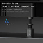 Support carte graphique COOLMOON Support vertical pour ordinateur de bureau Support supérieur à vis tige télescopique, 2,8-5cm (noir), 2,8-5cm (argent), 5-8cm (noir), 5-8cm (argent), 7,5-12cm (noir), 7,5-12cm (argent)