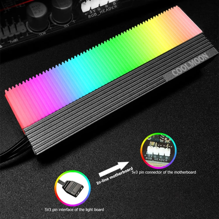 Refroidisseur COOLMOON CM-M2A pour disque SSD M.2 2280 dissipateur thermique 5V ARGB, CM-M2A