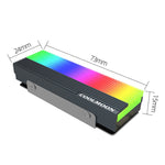 Refroidisseur COOLMOON CM-M2A pour disque SSD M.2 2280 dissipateur thermique 5V ARGB, CM-M2A