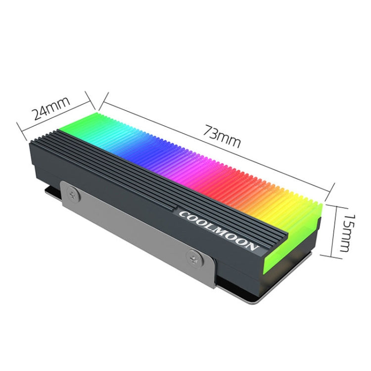 Refroidisseur COOLMOON CM-M2A pour disque SSD M.2 2280 dissipateur thermique 5V ARGB, CM-M2A