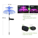 Lampes méduses à fibre optique solaire LED extérieures étanches Décoration de jardin Lumière d'ambiance, étoiles (tube en acier inoxydable), étoiles (tube transparent)