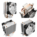 COOLMOON Frost Double Copper Tube CPU Fan Desktop PC Illuminated Silent AMD Air-Cooled Cooler, P2 Magic Moon Edition Single Fan, P22 Magic Moon Edition Double Fan, P2 Streamline Edition Single Fan, P22 Streamline Edition Double Fan