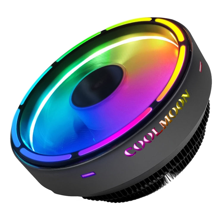 Refroidisseur CPU COOLMOON pour ordinateur de bureau avec changement automatique de couleur, ventilateur de refroidissement silencieux multi-plateforme, CM-BF-RGB