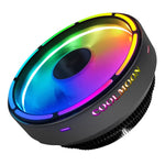 Refroidisseur CPU COOLMOON pour ordinateur de bureau avec changement automatique de couleur, ventilateur de refroidissement silencieux multi-plateforme, CM-BF-RGB