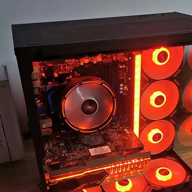 Refroidisseur CPU COOLMOON pour ordinateur de bureau avec changement automatique de couleur, ventilateur de refroidissement silencieux multi-plateforme, CM-BF-RGB