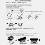 Refroidisseur CPU COOLMOON pour ordinateur de bureau avec changement automatique de couleur, ventilateur de refroidissement silencieux multi-plateforme, CM-BF-RGB