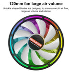 Refroidisseur CPU COOLMOON pour ordinateur de bureau avec changement automatique de couleur, ventilateur de refroidissement silencieux multi-plateforme, CM-BF-RGB