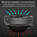 Refroidisseur CPU COOLMOON pour ordinateur de bureau avec changement automatique de couleur, ventilateur de refroidissement silencieux multi-plateforme, CM-BF-RGB