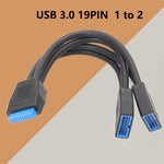 Câble d'extension USB3.0 19 broches pour carte mère d'ordinateur, 21cm 19 broches
