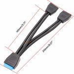 Câble d'extension USB3.0 19 broches pour carte mère d'ordinateur, 21cm 19 broches