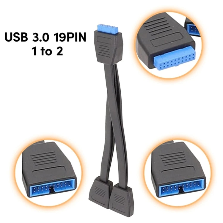 Câble d'extension USB3.0 19 broches pour carte mère d'ordinateur, 21cm 19 broches