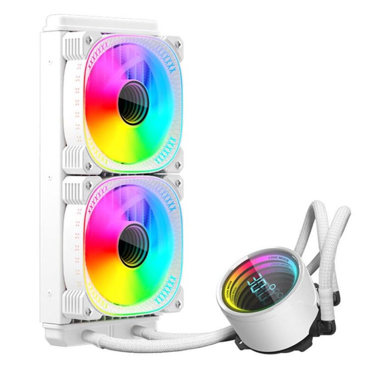 Refroidisseur CPU à eau intégré COOLMOON CM-YM-240T édition lentille numérique ARGB avec affichage de température, ventilateur CPU, CM-YM-240T