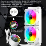 Refroidisseur CPU à eau intégré COOLMOON CM-YM-240T édition lentille numérique ARGB avec affichage de température, ventilateur CPU, CM-YM-240T