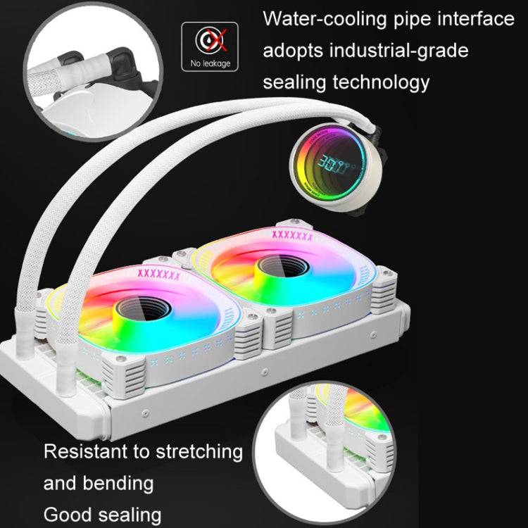 Refroidisseur CPU à eau intégré COOLMOON CM-YM-240T édition lentille numérique ARGB avec affichage de température, ventilateur CPU, CM-YM-240T