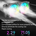 Refroidisseur CPU à eau intégré COOLMOON CM-YM-240T édition lentille numérique ARGB avec affichage de température, ventilateur CPU, CM-YM-240T