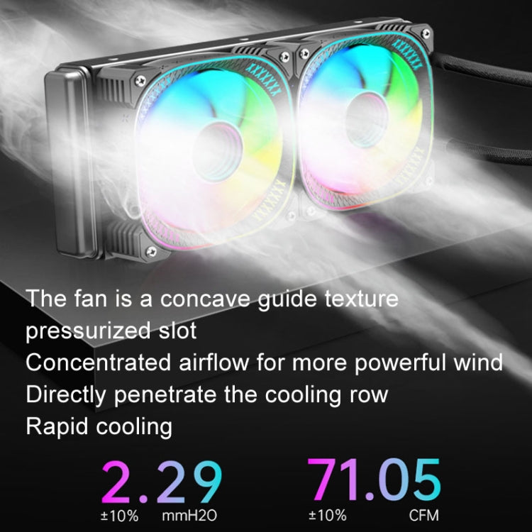 Refroidisseur CPU à eau intégré COOLMOON CM-YM-240T édition lentille numérique ARGB avec affichage de température, ventilateur CPU, CM-YM-240T