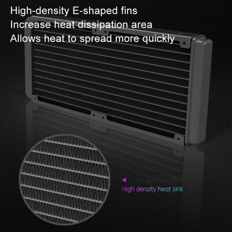 Refroidisseur CPU à eau intégré COOLMOON CM-YM-240T édition lentille numérique ARGB avec affichage de température, ventilateur CPU, CM-YM-240T