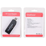 Lecteur de carte CF USB2.0 haute vitesse Onefavor, lecteur de carte CF