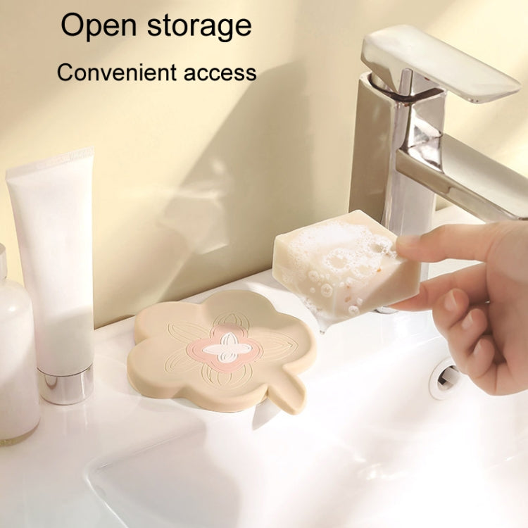 Distributeur de savon de salle de bain en silicone infusé Support de drainage de savon antidérapant domestique