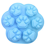 7 cavités Petites et Grandes Empreintes de Patte de Chat Moule à Gâteau en Silicone Dessin Animé DIY Savons Faits à la Main Huile Essentielle, Rose, Bleu Clair