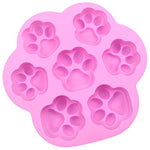 7 cavités Petites et Grandes Empreintes de Patte de Chat Moule à Gâteau en Silicone Dessin Animé DIY Savons Faits à la Main Huile Essentielle, Rose, Bleu Clair