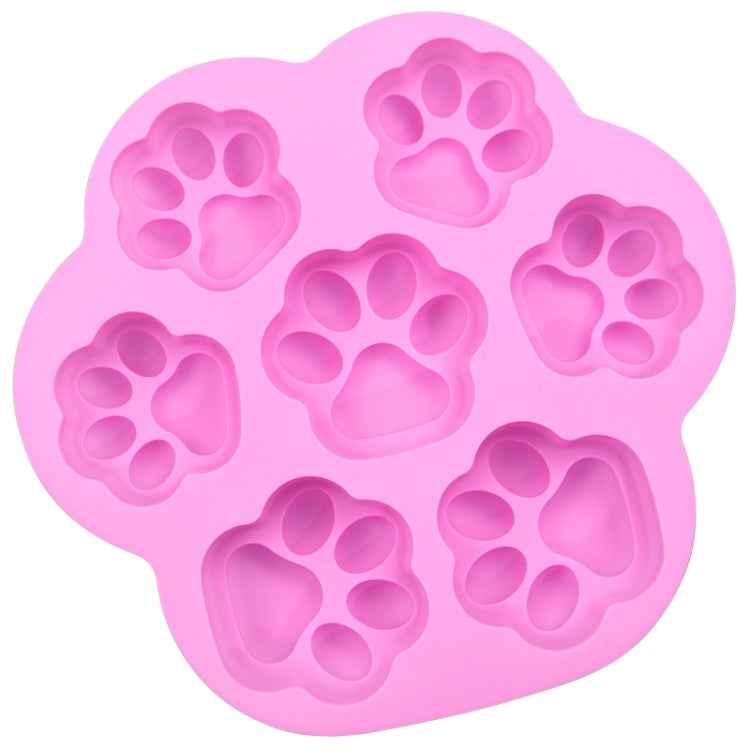 7 cavités Petites et Grandes Empreintes de Patte de Chat Moule à Gâteau en Silicone Dessin Animé DIY Savons Faits à la Main Huile Essentielle, Rose, Bleu Clair