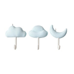 Lot de 3 crochets muraux pour dortoir, sans perçage, adhésifs, non marquants