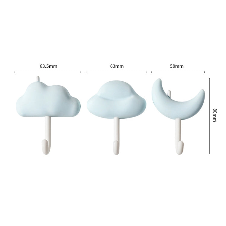 Lot de 3 crochets muraux pour dortoir, sans perçage, adhésifs, non marquants