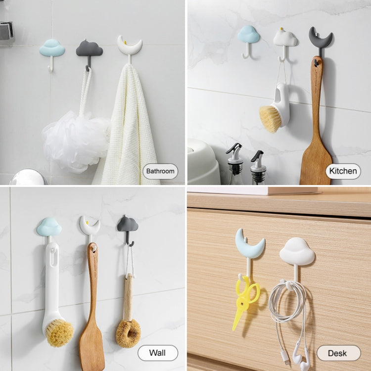 Lot de 3 crochets muraux pour dortoir, sans perçage, adhésifs, non marquants