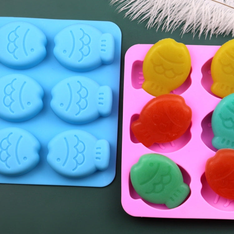 Moule à gâteau en silicone 6 grilles en forme de petit poisson, moule à savon fait main, 6 grilles Petit poisson